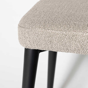 Tommy Stool — Charcoal Upholstered Stool with Black Steel Frame - charcoal upholstered stool on a black powder-coated steel frame | Image 10 | InSTYLE Home & Rugs