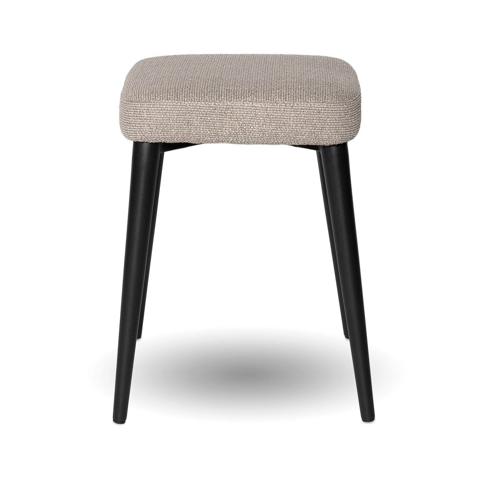 Tommy Stool — Charcoal Upholstered Stool with Black Steel Frame - charcoal upholstered stool on a black powder-coated steel frame | Image 14 | InSTYLE Home & Rugs