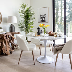 Turner Chair — PU Leather Dining Chair with Wood-Look Metal Base - pu leather dining chair with a wood-look metal base | Image 10 | InSTYLE Home & Rugs