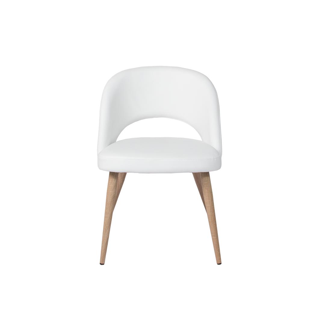 Turner Chair — PU Leather Dining Chair with Wood-Look Metal Base - pu leather dining chair with a wood-look metal base | Image 5 | InSTYLE Home & Rugs