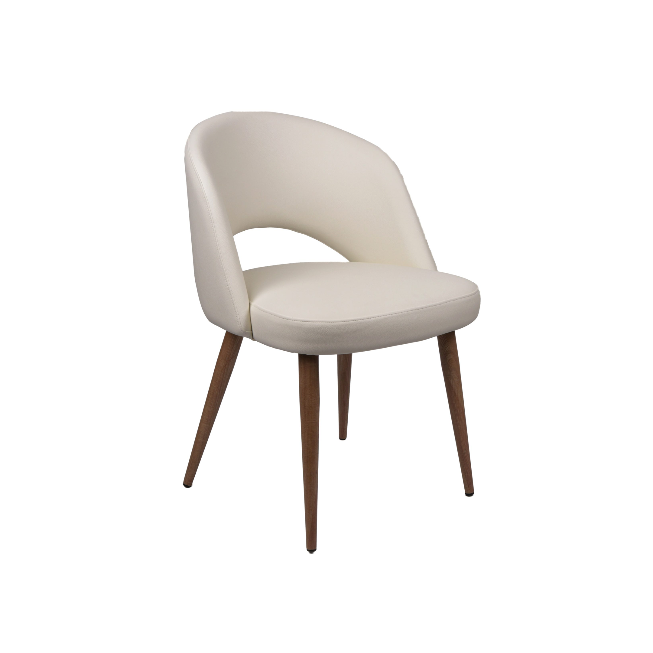 Turner Chair — PU Leather Dining Chair with Wood-Look Metal Base - pu leather dining chair with a wood-look metal base | Image 3 | InSTYLE Home & Rugs