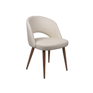 Turner Chair — PU Leather Dining Chair with Wood-Look Metal Base - pu leather dining chair with a wood-look metal base | Image 3 | InSTYLE Home & Rugs