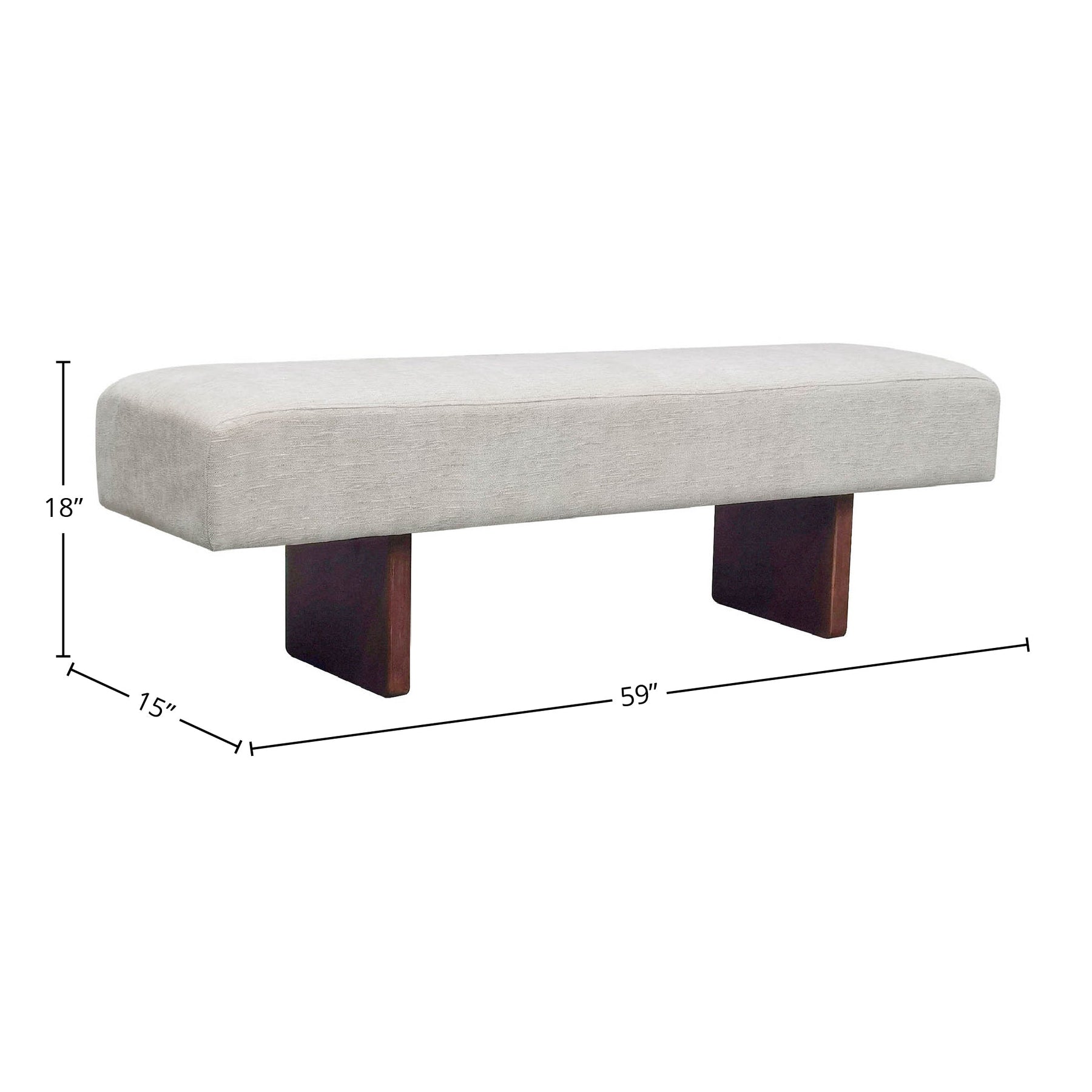 Francesca Bench - durable bench with modern style | Image 2 | InSTYLE Home & Rugs