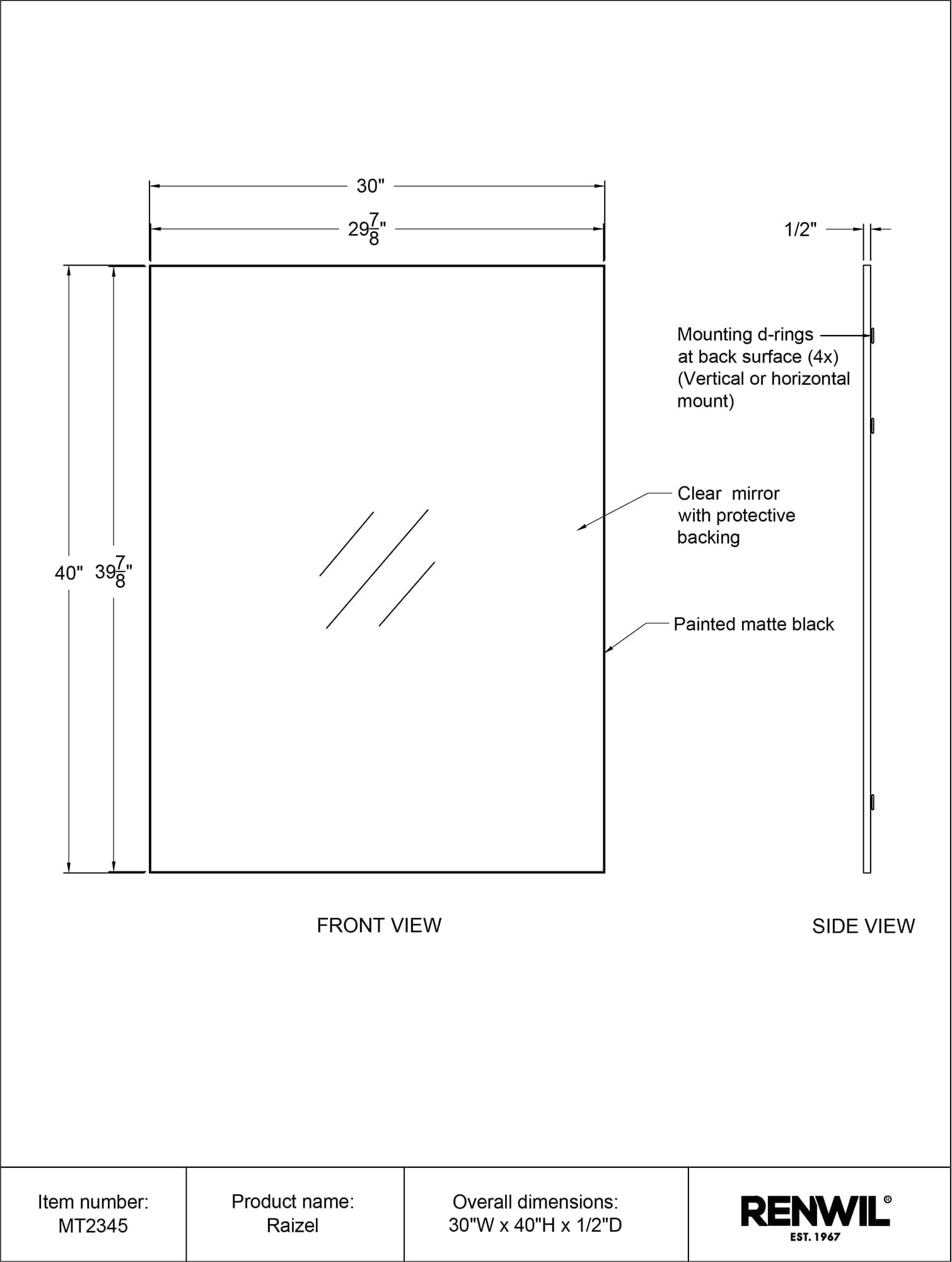 Raizel - available in various shapes, sizes, and frame styles | Image 6 | InSTYLE Home & Rugs