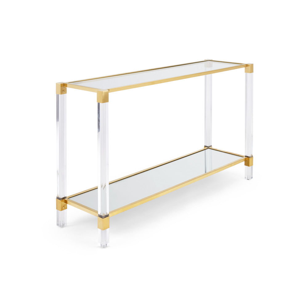 DUDLEY Console Table BRUSHED GOLD - modern gold console table | Image 1 | InSTYLE Home & Rugs