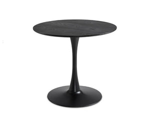TULIP Round Dining Table Walnut Black Base - perfect for family meals | Image 2 | InSTYLE Home & Rugs