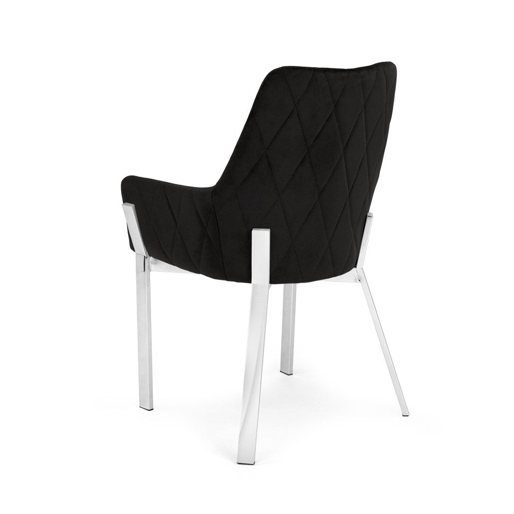 VIVIANNA DINING CHAIR Taupe Aspen PU Polished Steel legs | InSTYLE Home & Rugs