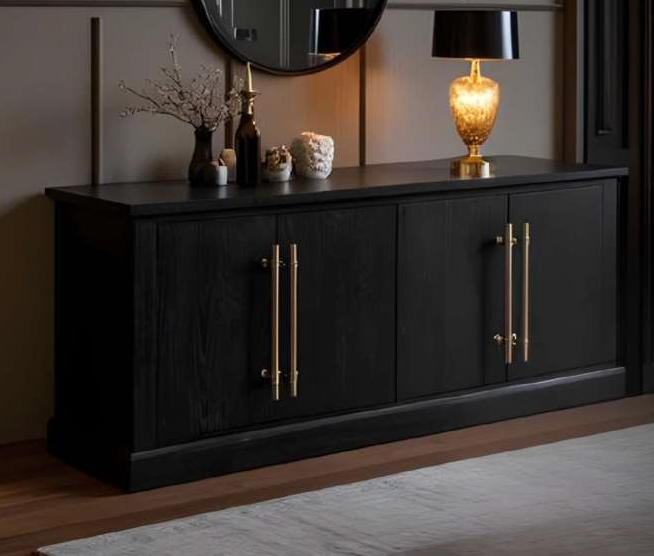 70" Alvida Sideboard GY.SB-70 Black Finish - sleek sideboard for storage | Image 1 | InSTYLE Home & Rugs
