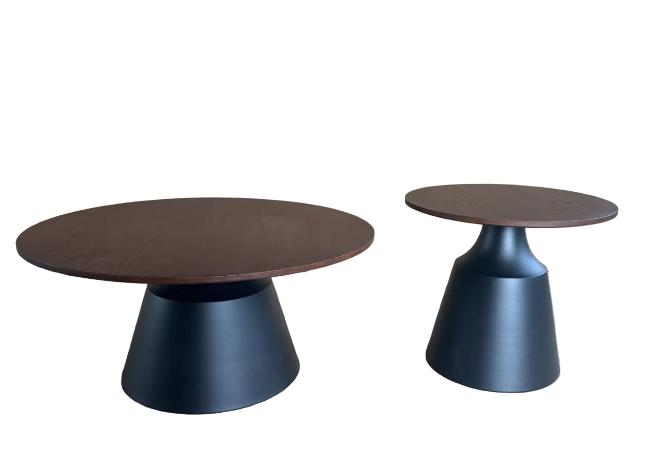 Hurtley nesting tables (set of 2) GY-NEST-23U Walnut Wood Veneer - accent tables for living rooms | Image 1 | InSTYLE Home & Rugs