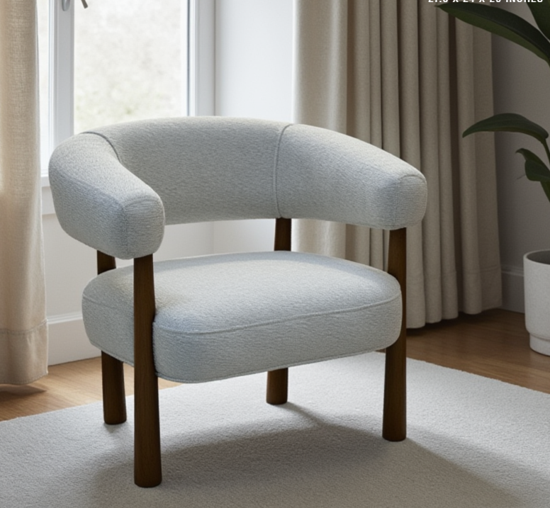 Beige fabric Solid wood legs - | Image 1 | InSTYLE Home & Rugs