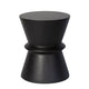 Concrete Hourglass Side Table - Black