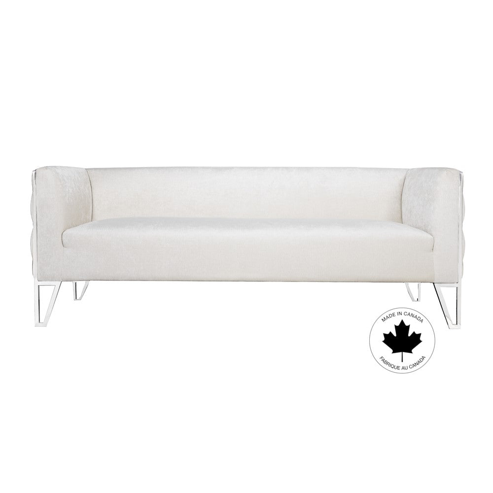 VERMONT 3 Seater Sofa Ivory - modern ivory sofa | Image 1 | InSTYLE Home & Rugs