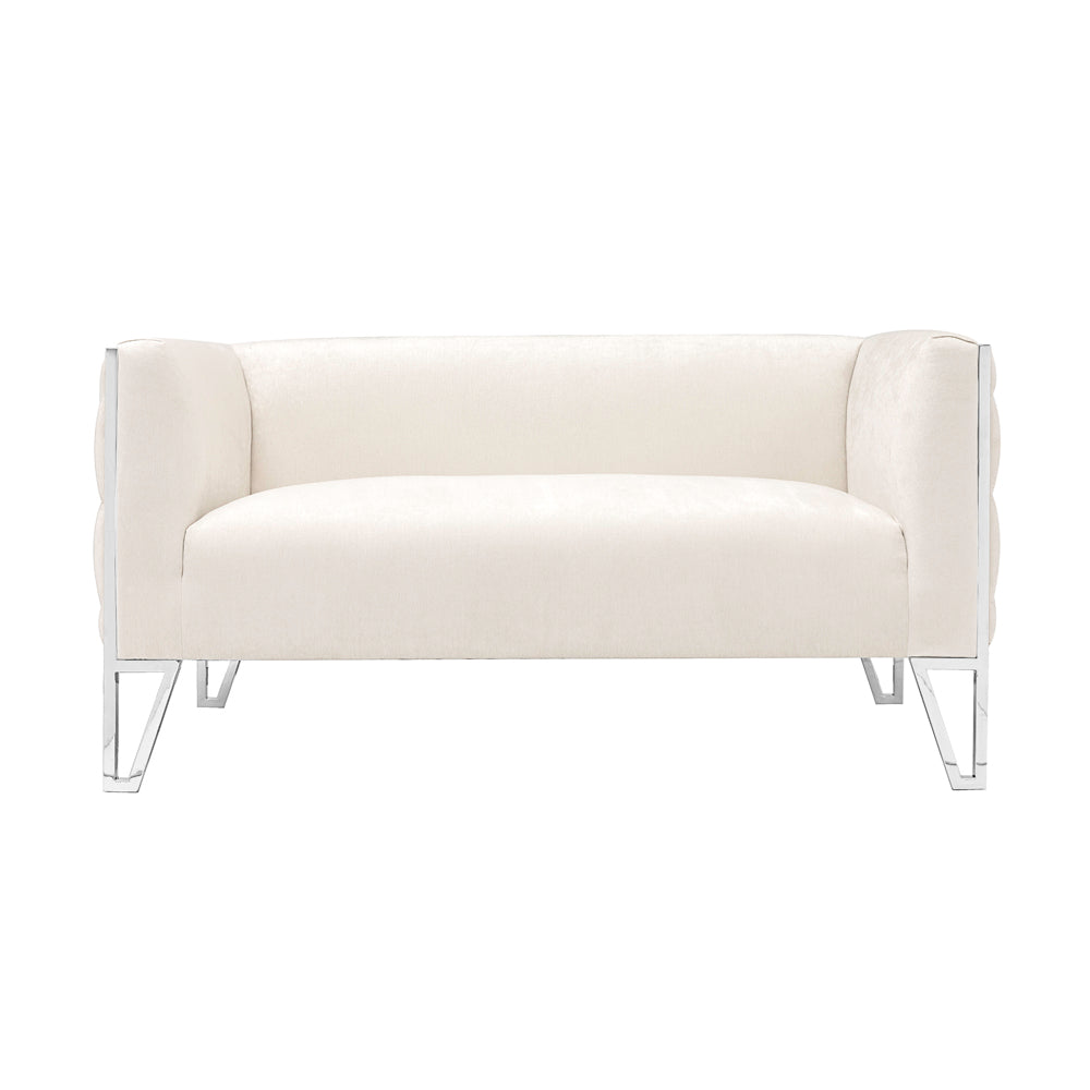 VERMONT Loveseat Ivory - modern ivory loveseat | Image 1 | InSTYLE Home & Rugs