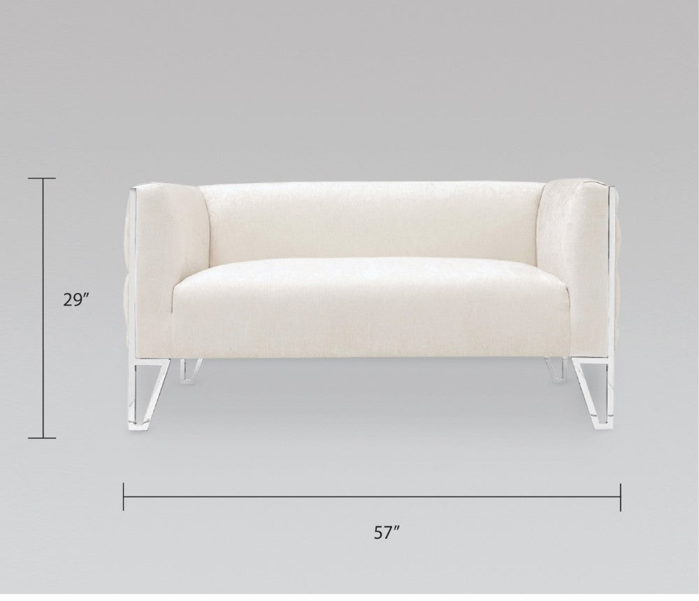 VERMONT Made in Canada Loveseat BLUE VELVET MJ7-36 | InSTYLE Home & Rugs