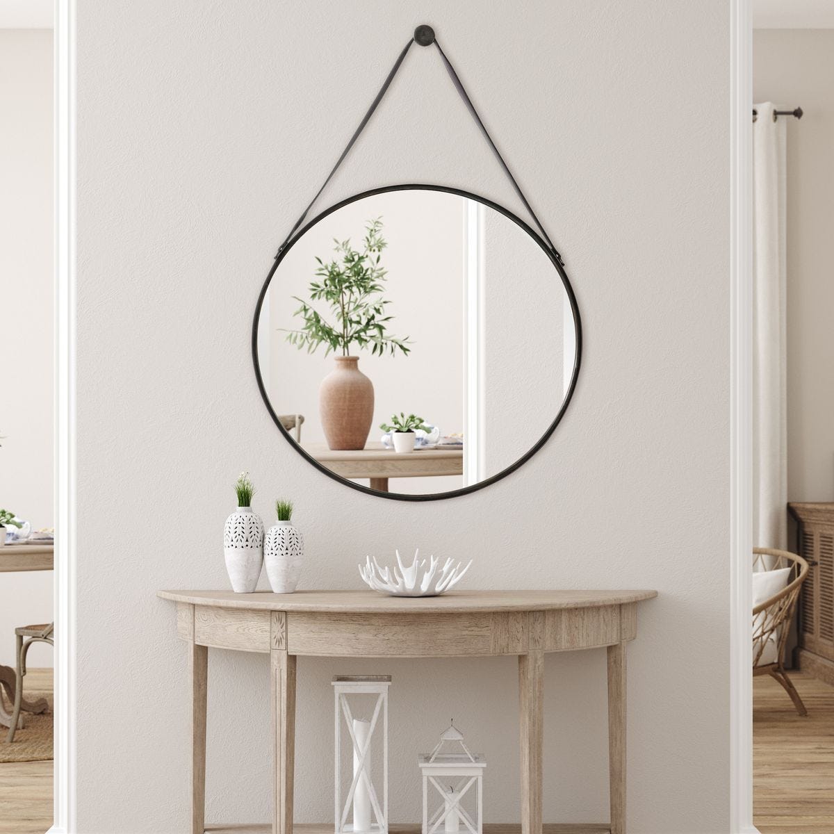 Mirror W00476 - perfect for enhancing light and creating a sense of space | Image 1 | InSTYLE Home & Rugs