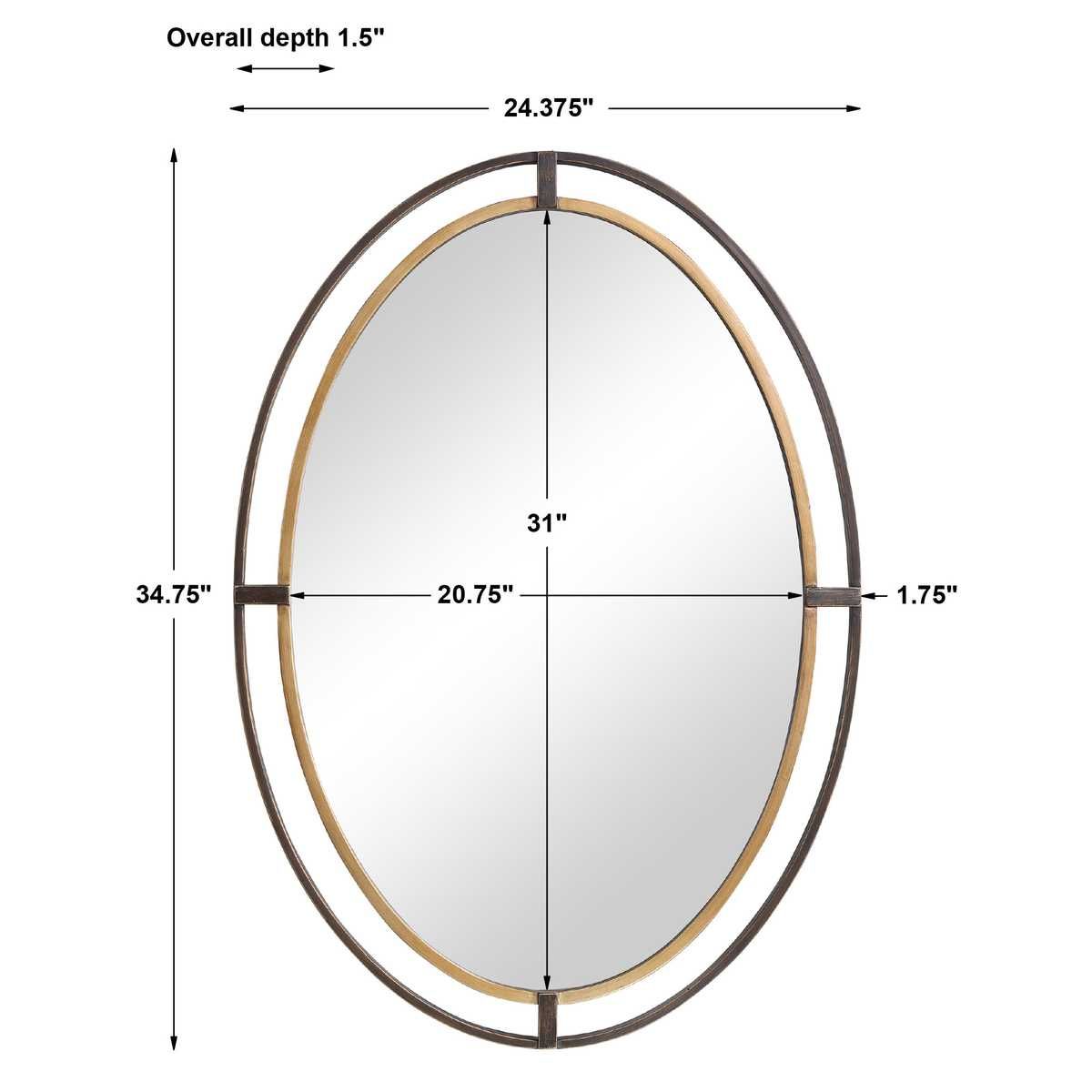 Mirror W00490 - perfect for enhancing light and creating a sense of space | Image 7 | InSTYLE Home & Rugs
