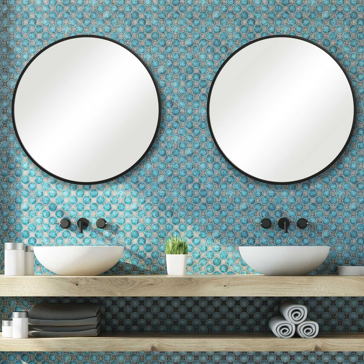 Mirror 37 x 37 (Round) - perfect for enhancing light and creating a sense of space | Image 7 | InSTYLE Home & Rugs