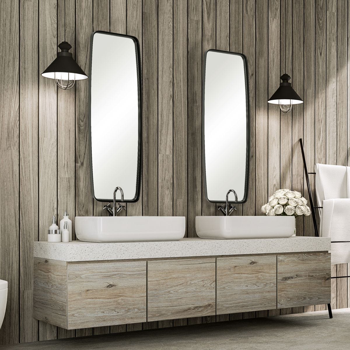 Mirror W00516 - perfect for enhancing light and creating a sense of space | Image 1 | InSTYLE Home & Rugs