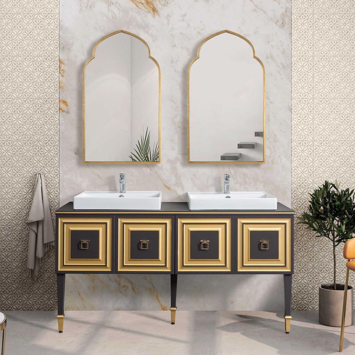 Mirror W00534 - perfect for enhancing light and creating a sense of space | Image 1 | InSTYLE Home & Rugs