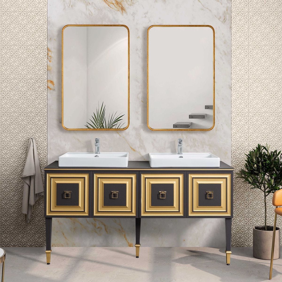 Mirror W00545 - perfect for enhancing light and creating a sense of space | Image 1 | InSTYLE Home & Rugs