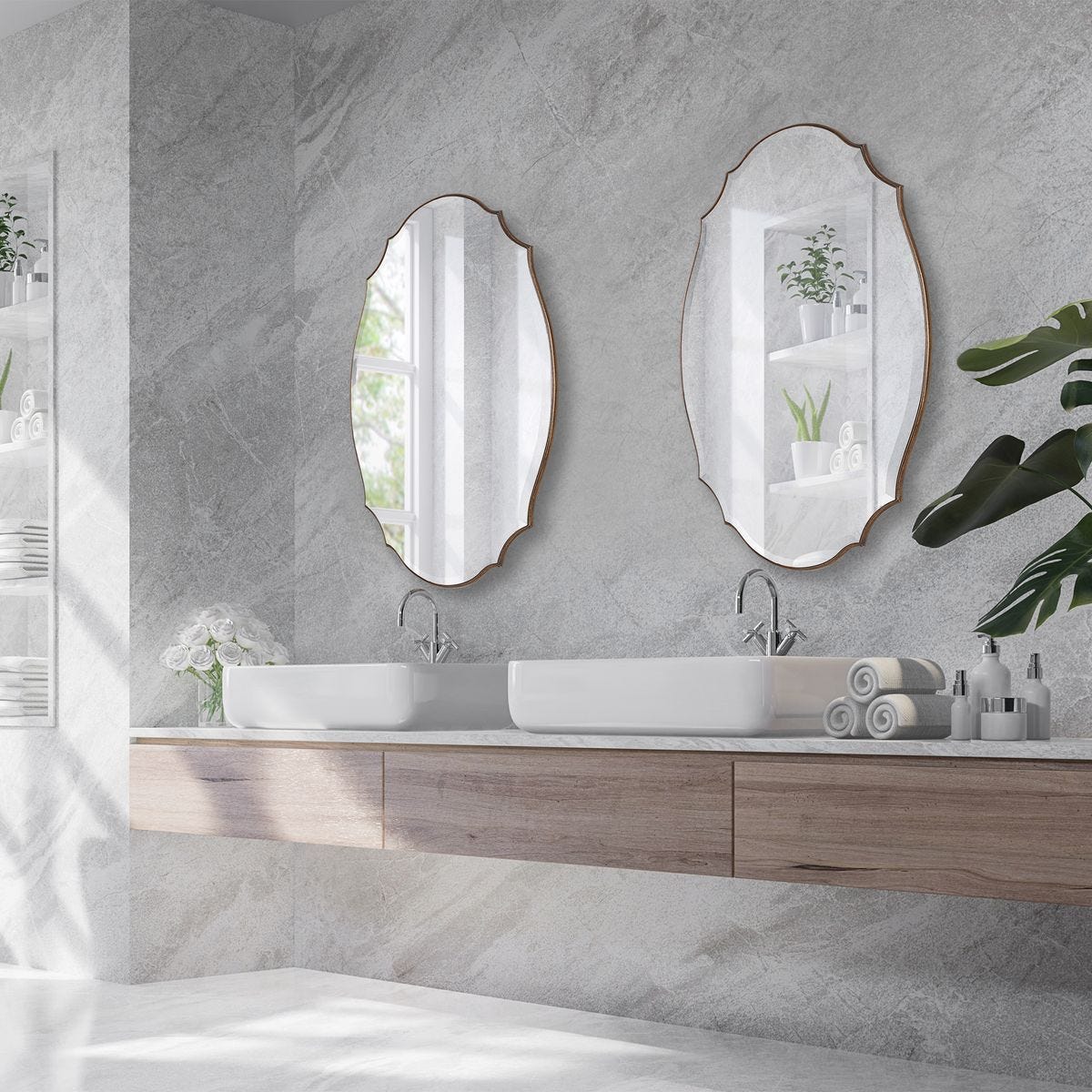 Mirror W00565 - perfect for enhancing light and creating a sense of space | Image 6 | InSTYLE Home & Rugs