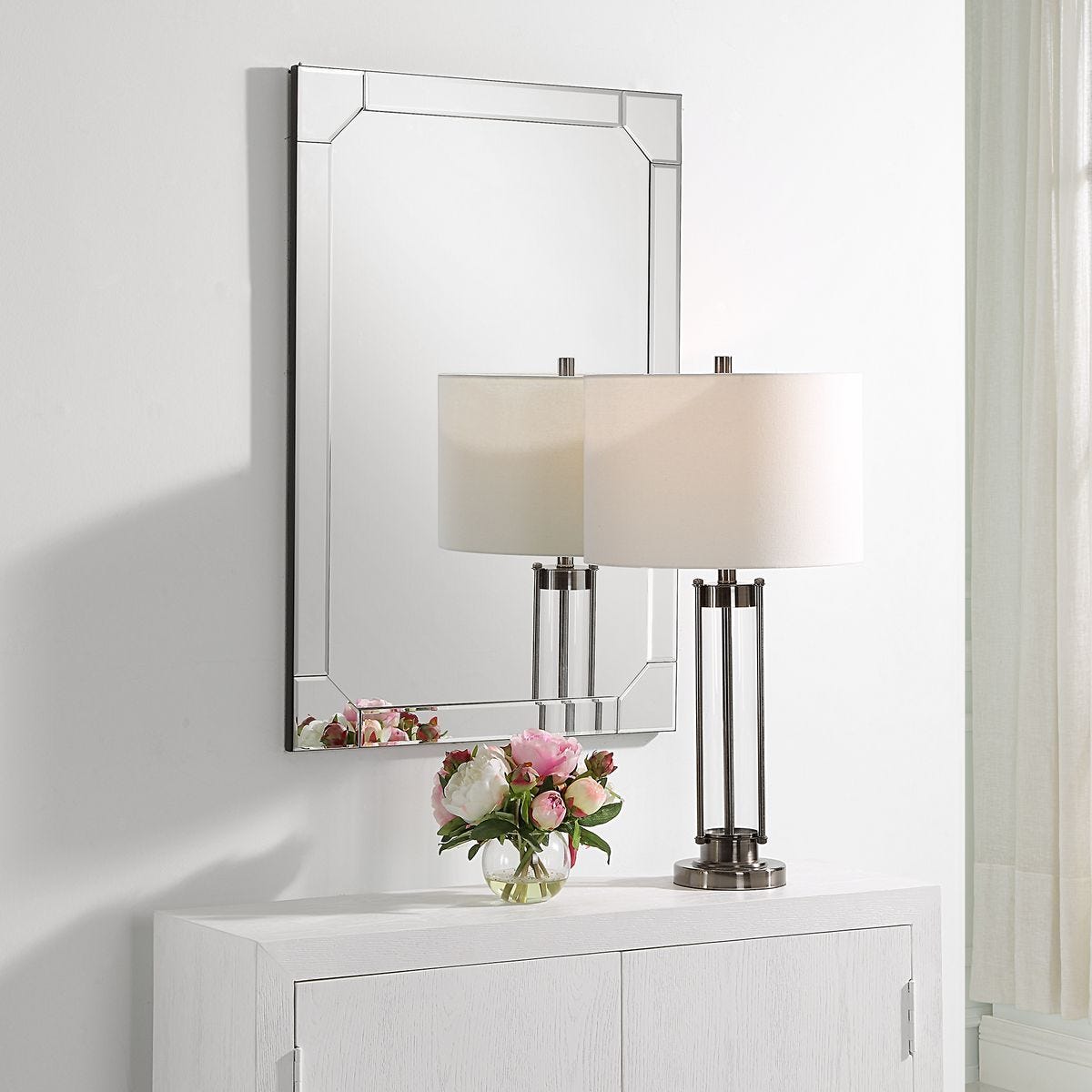 Mirror W00603 - perfect for enhancing light and creating a sense of space | Image 3 | InSTYLE Home & Rugs