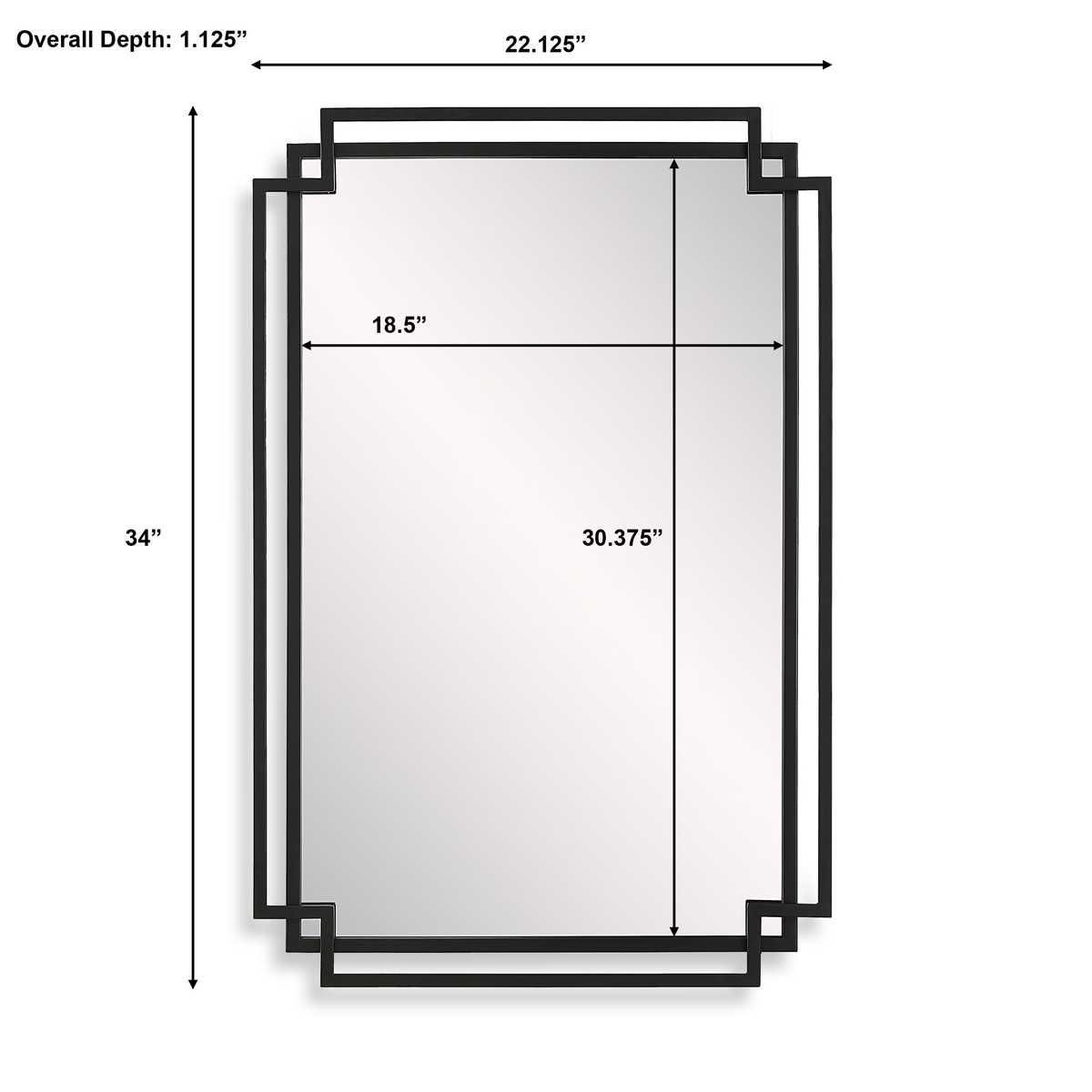 Mirror W00612 - perfect for enhancing light and creating a sense of space | Image 7 | InSTYLE Home & Rugs