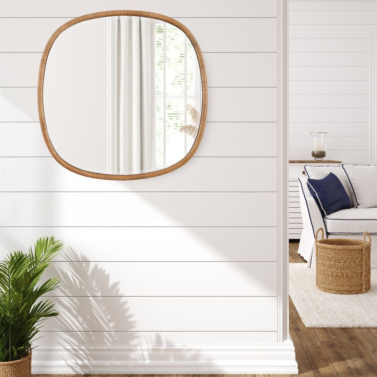 Mirror W00624 - perfect for enhancing light and creating a sense of space | Image 3 | InSTYLE Home & Rugs