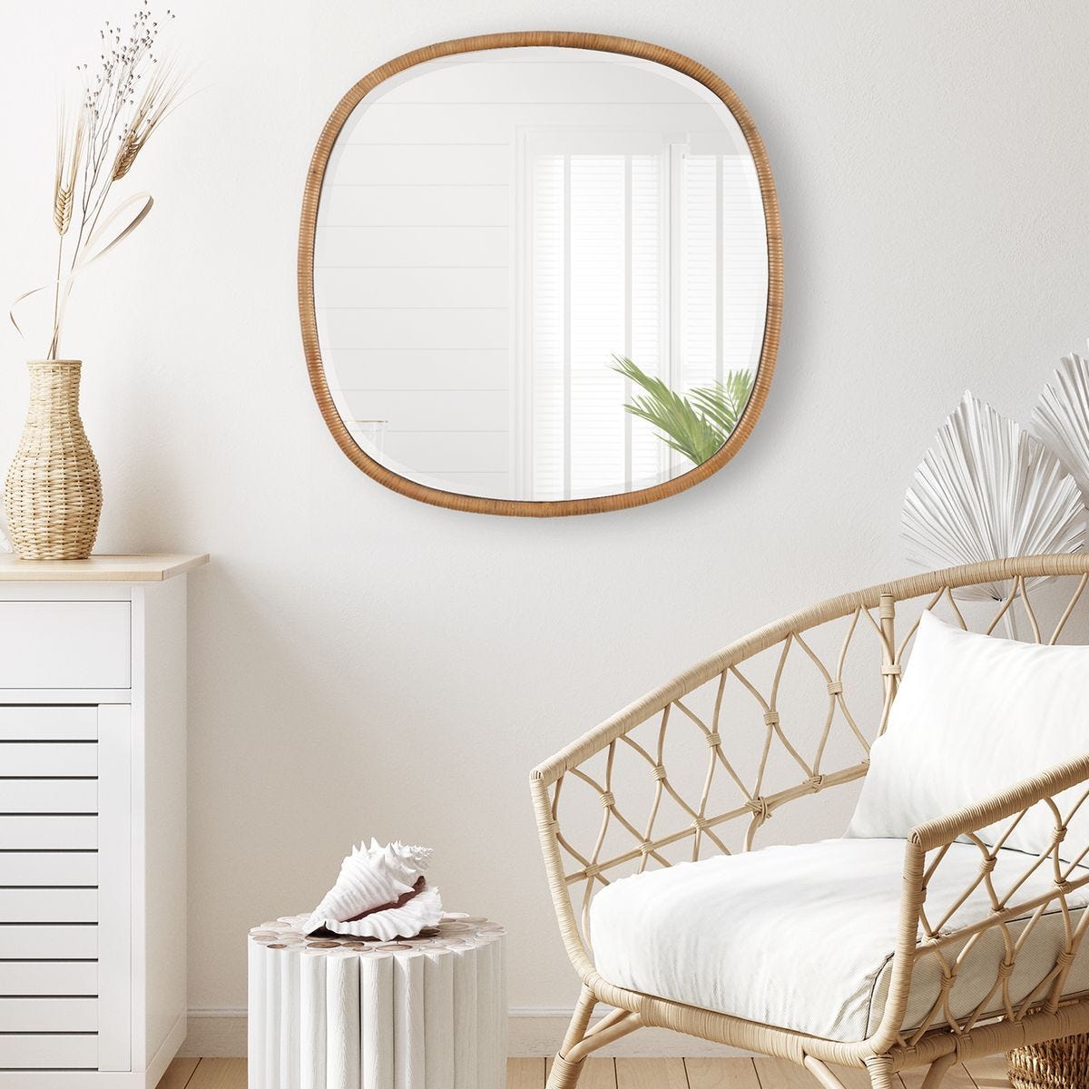 Mirror W00624 - perfect for enhancing light and creating a sense of space | Image 1 | InSTYLE Home & Rugs