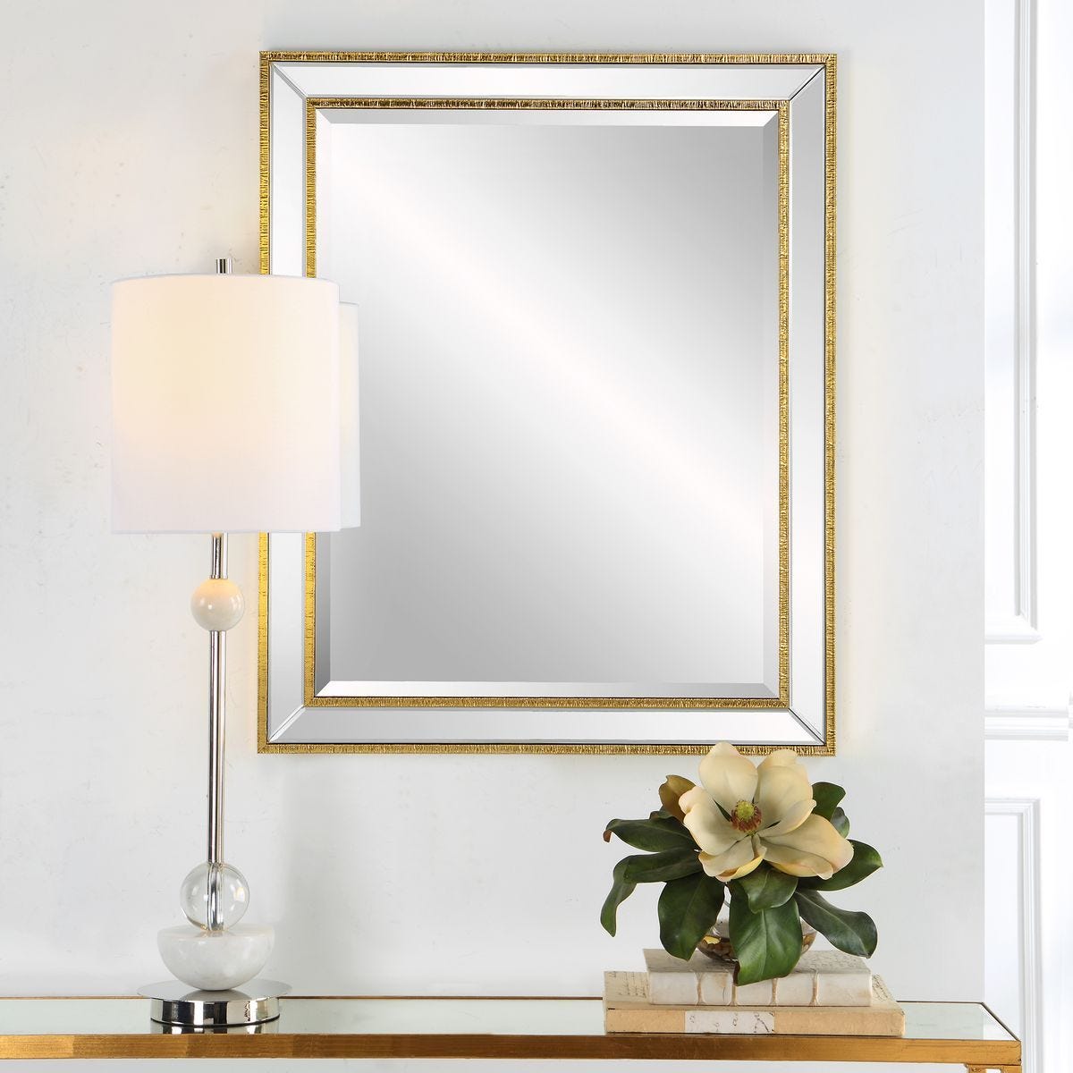 Mirror W00632 - perfect for enhancing light and creating a sense of space | Image 1 | InSTYLE Home & Rugs