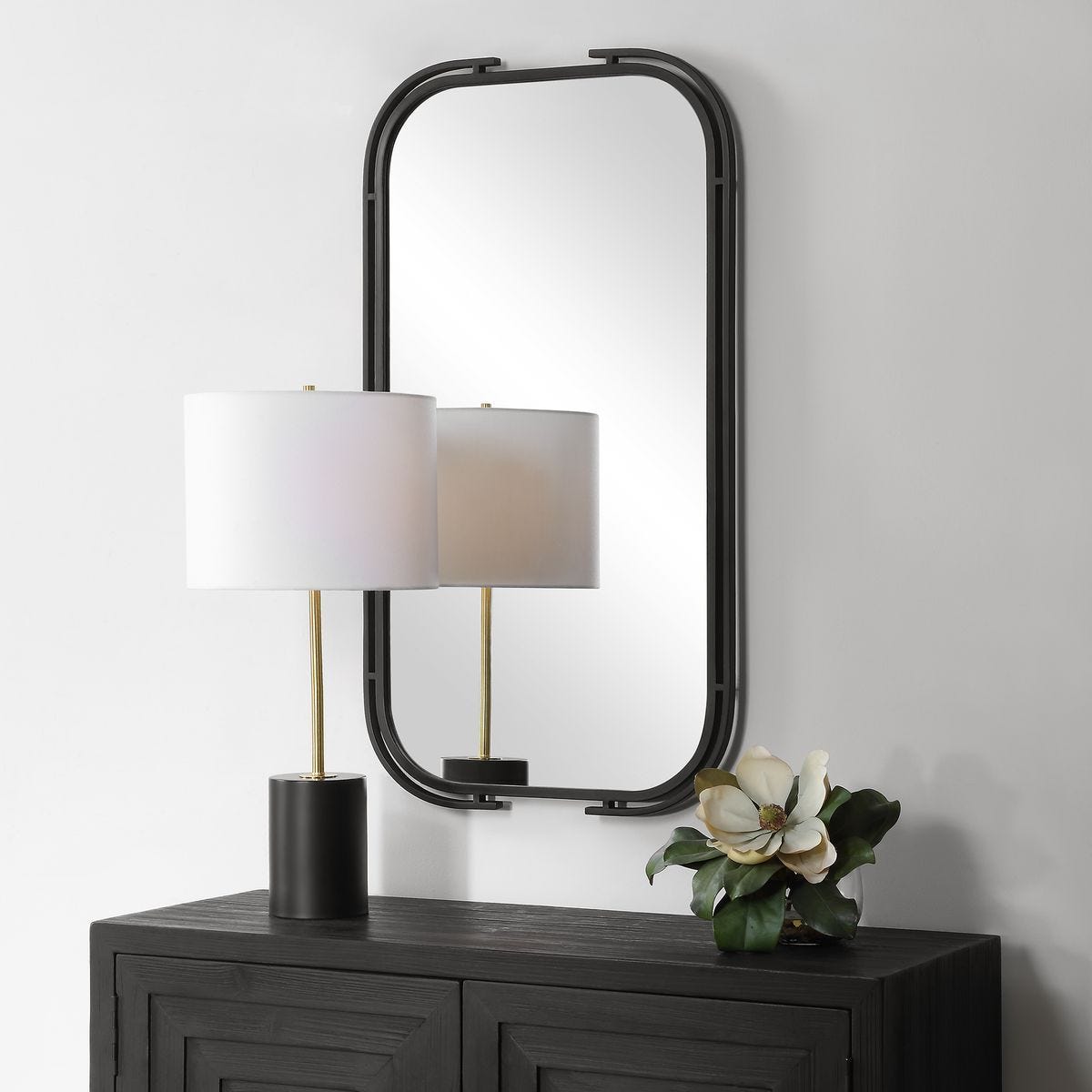 Mirror W00638 - perfect for enhancing light and creating a sense of space | Image 3 | InSTYLE Home & Rugs