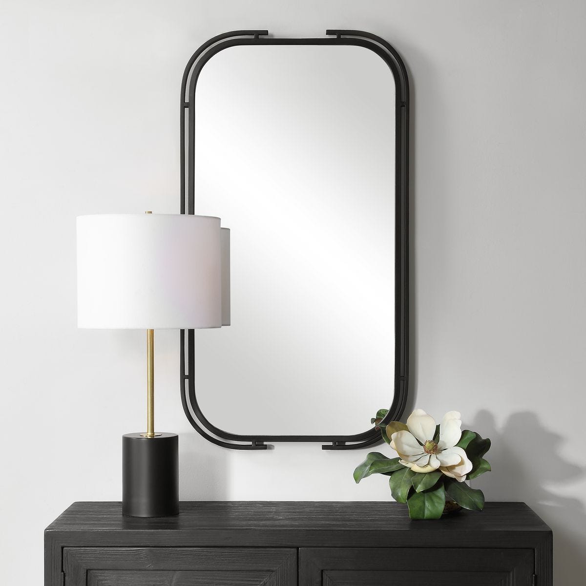 Mirror W00638 - perfect for enhancing light and creating a sense of space | Image 1 | InSTYLE Home & Rugs