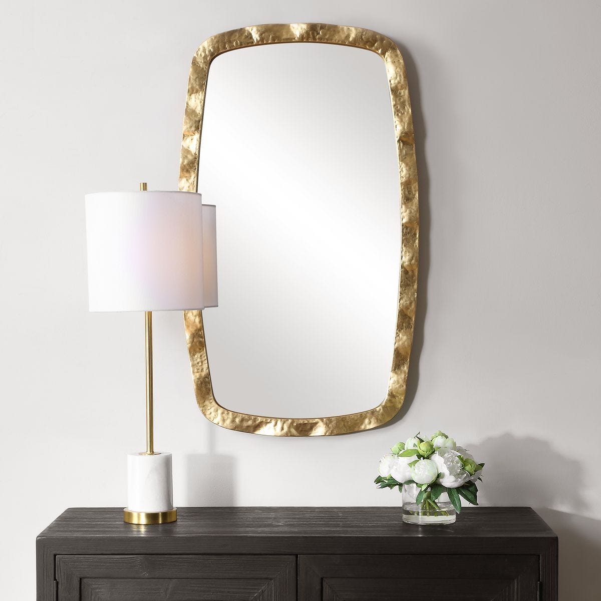 Mirror W00640 - perfect for enhancing light and creating a sense of space | Image 1 | InSTYLE Home & Rugs