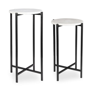 Marble Side Tables - perfect for holding drinks, lamps, and other essentials | Image 2 | InSTYLE Home & Rugs
