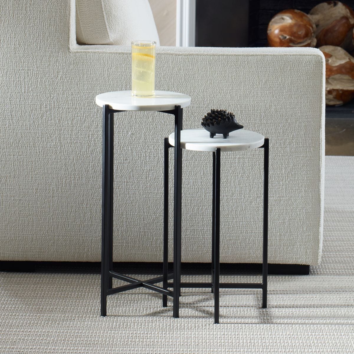 Marble Side Tables - perfect for holding drinks, lamps, and other essentials | Image 5 | InSTYLE Home & Rugs