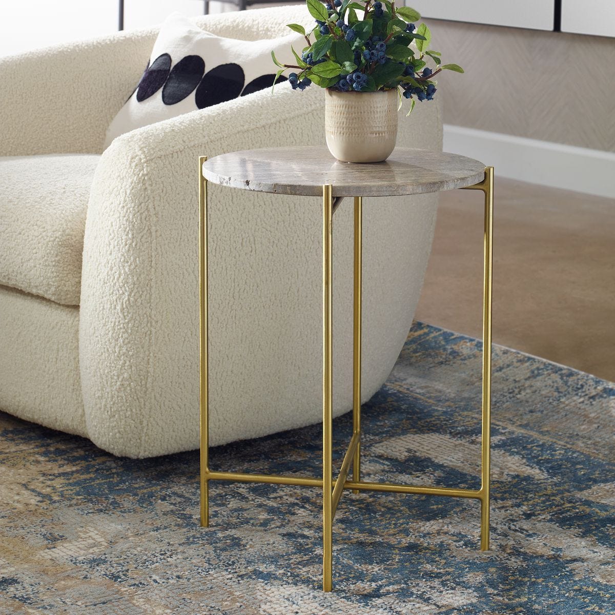 Stone Accent Table - functional accent table with unique design for any room | Image 1 | InSTYLE Home & Rugs
