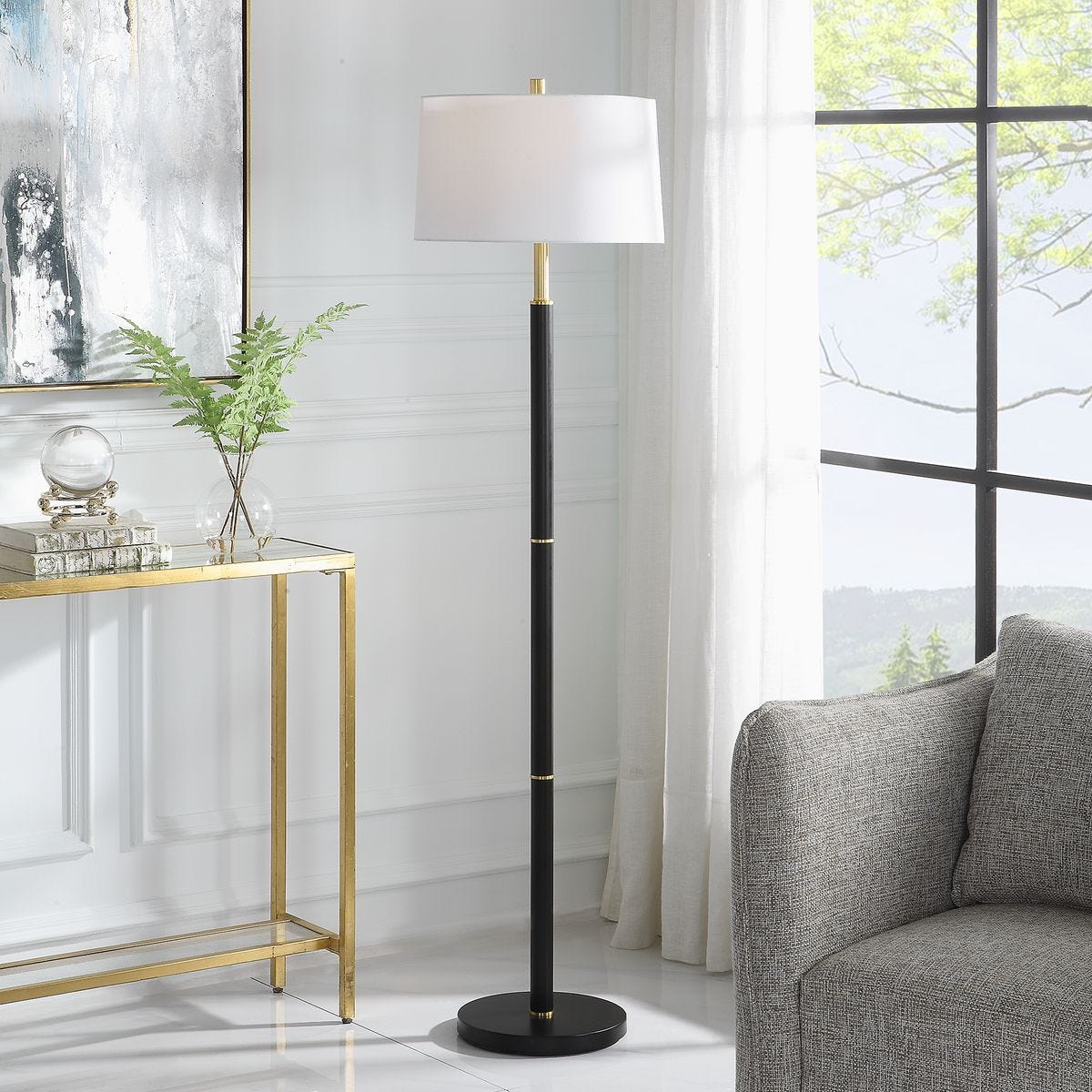 Floor Lamp W26103-1 - elegant lamps to enhance your room ambiance | Image 1 | InSTYLE Home & Rugs