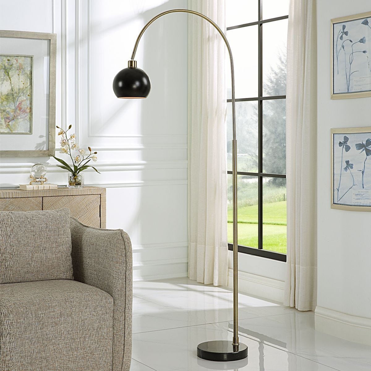 Floor Lamp W26120-1 - contemporary lamps for stylish lighting solutions | Image 1 | InSTYLE Home & Rugs
