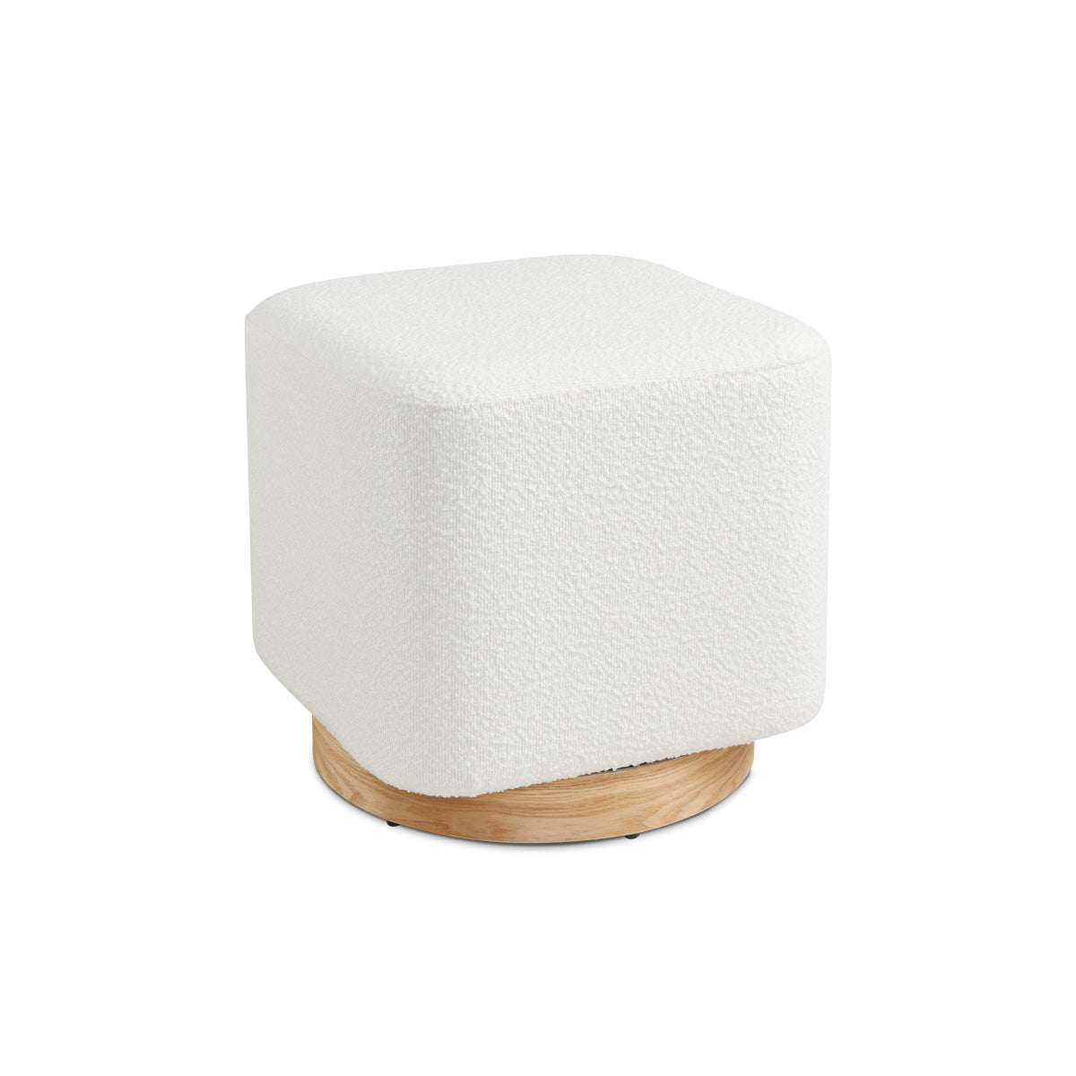 WILFRED Ottoman Ivory boucle - modern ivory ottoman | Image 1 | InSTYLE Home & Rugs