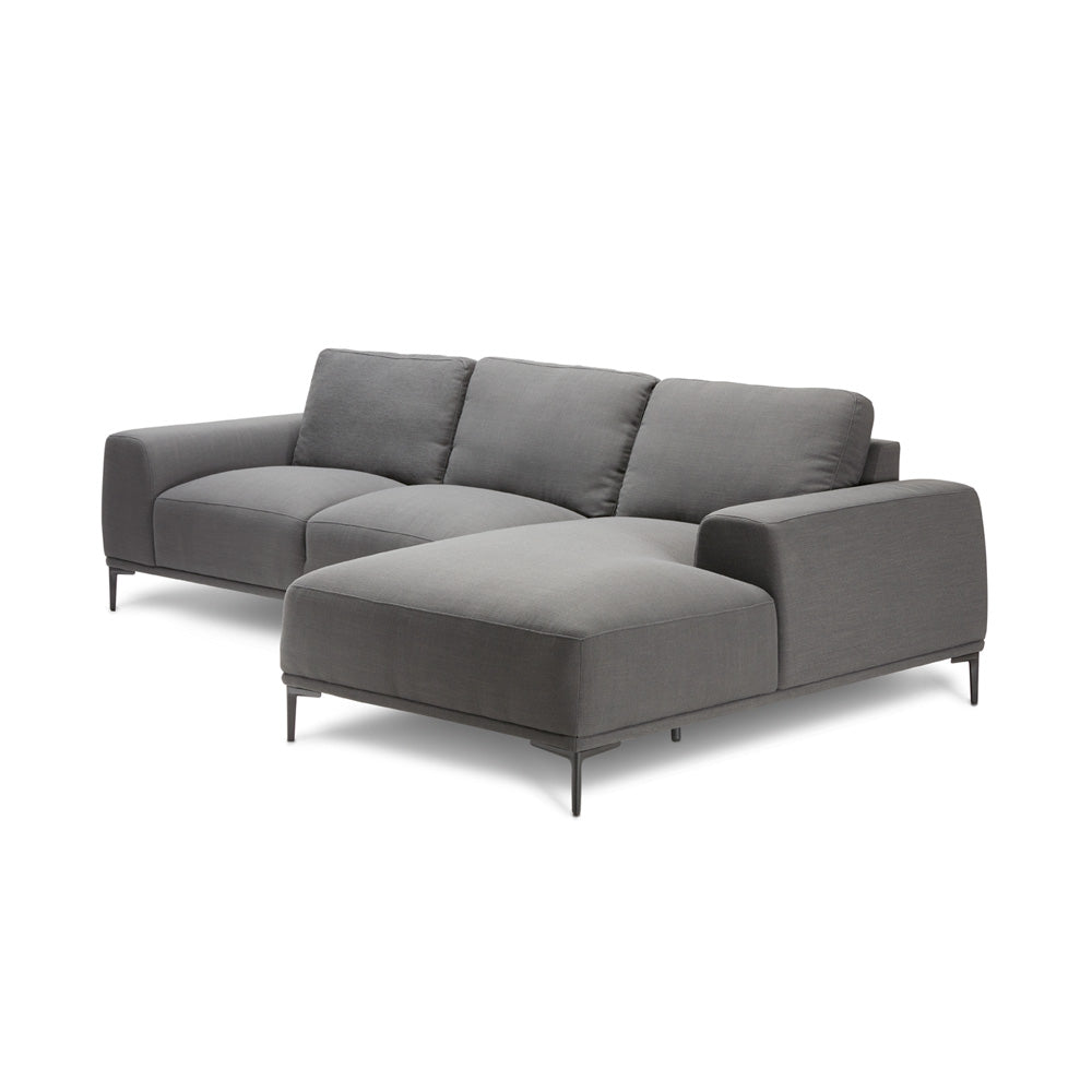 MIDDLETON Sectional Sofa Brilliant Ivory Black legs | InSTYLE Home & Rugs