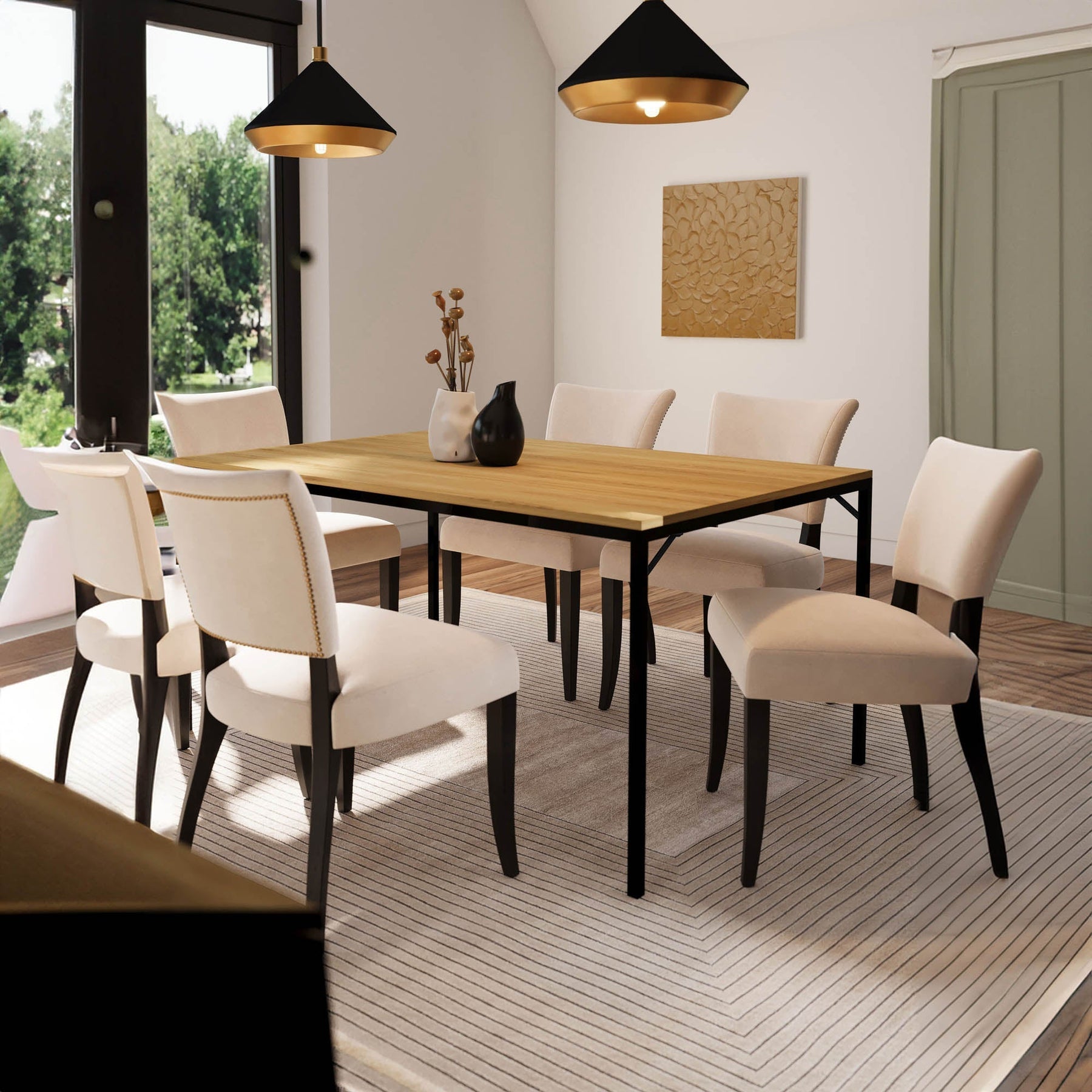 Flynn Dining Table - comfortable dining experience | Image 2 | InSTYLE Home & Rugs