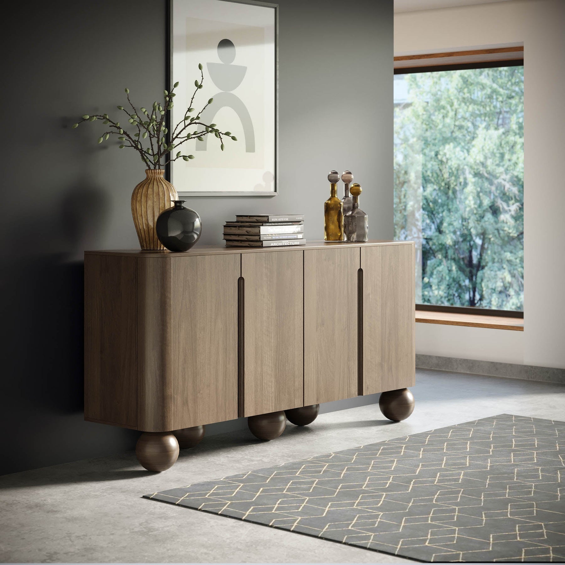 Globe Sideboard - sleek sideboard for storage | Image 8 | InSTYLE Home & Rugs