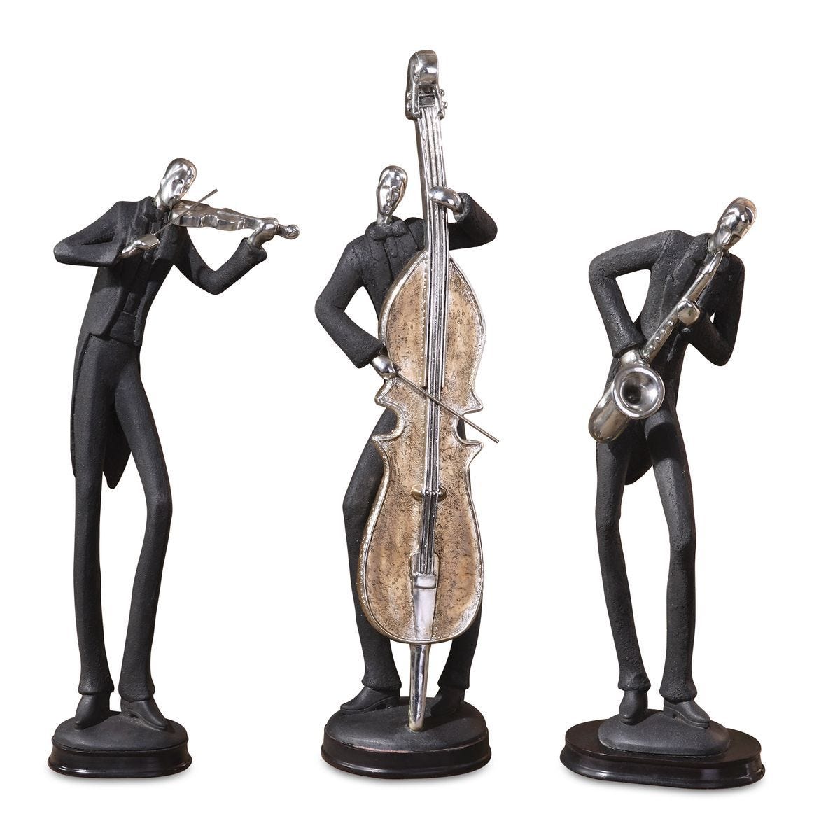 Musicians Figurines, S/3 - decor accents and accessories for every room | Image 1 | InSTYLE Home & Rugs