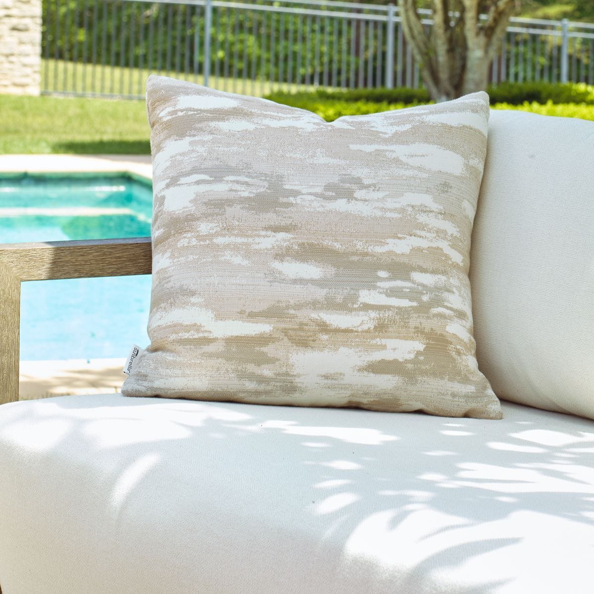 Abstract Waves Outdoor Pillow - modern accessories for a personalized living space | Image 1 | InSTYLE Home & Rugs