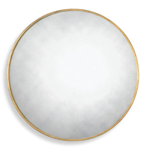 Junius Round Mirror, Gold - perfect for enhancing light and creating a sense of space | Image 1 | InSTYLE Home & Rugs