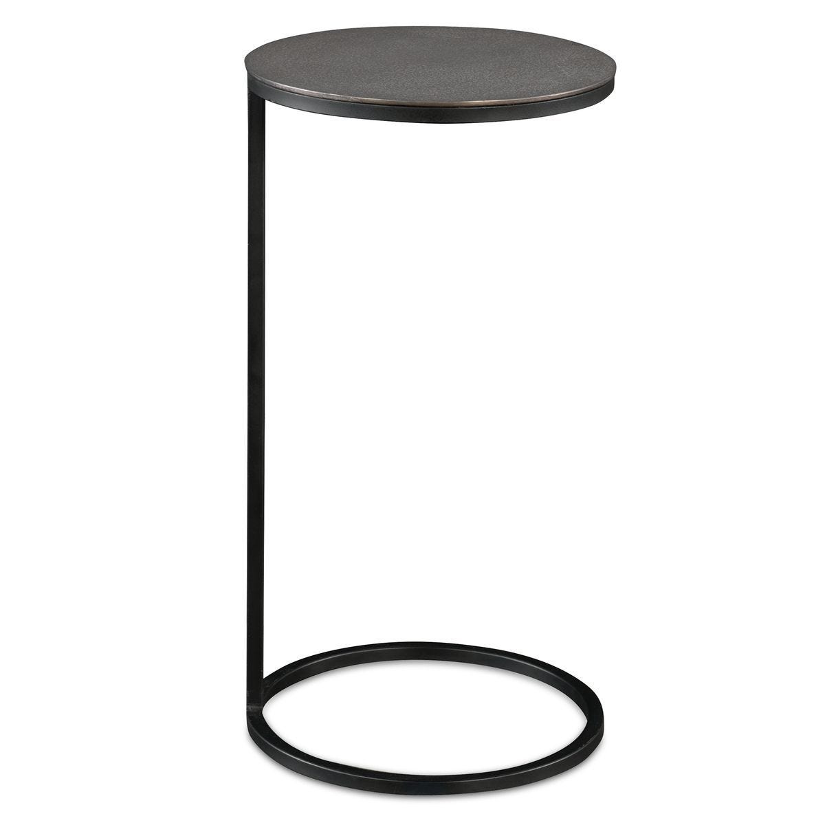 Brunei Accent Table, Nickel - chic accent table for contemporary home interiors | Image 1 | InSTYLE Home &amp; Rugs