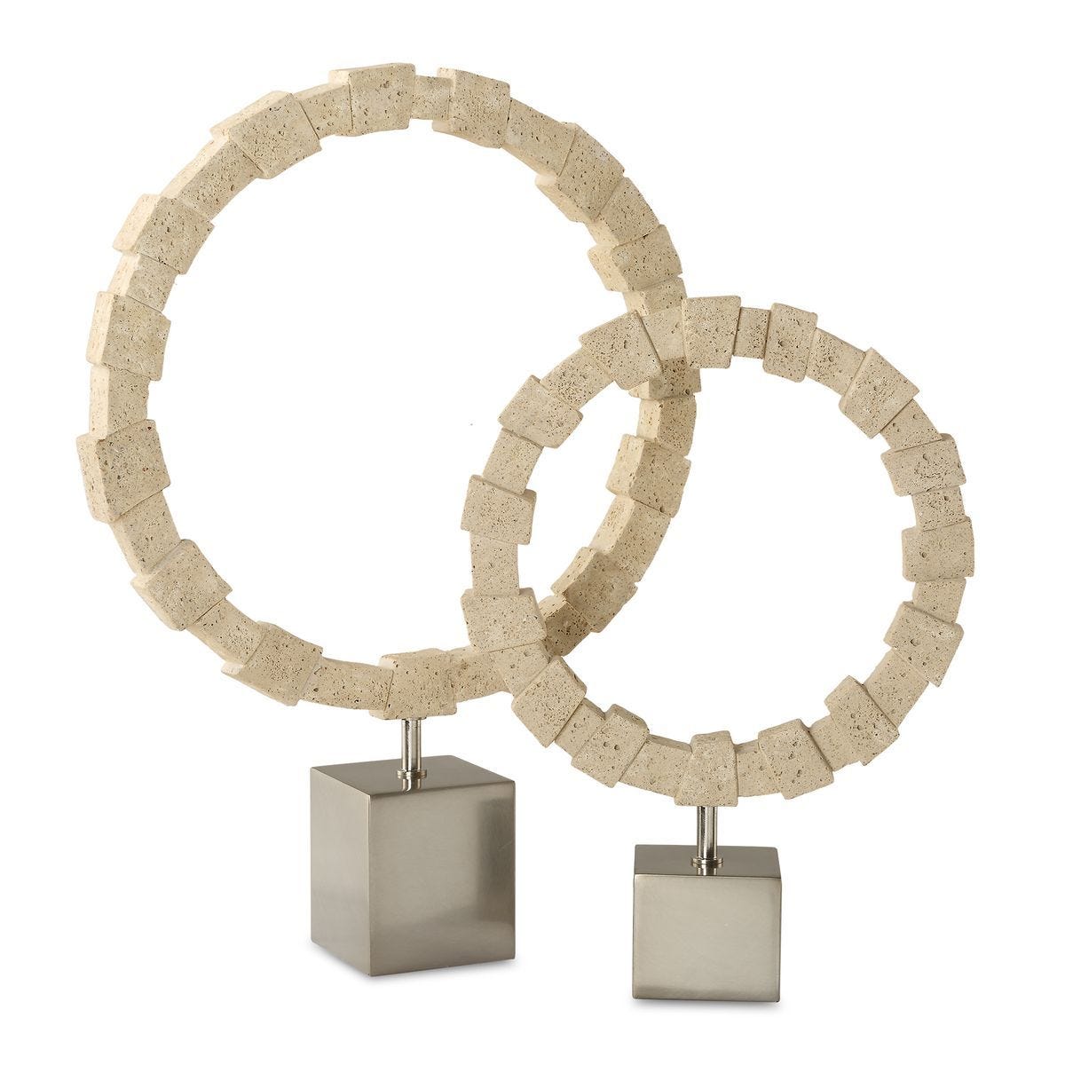 Ivory Fusion Rings, S/2 - stylish home accessories to complete your decor | Image 1 | InSTYLE Home & Rugs