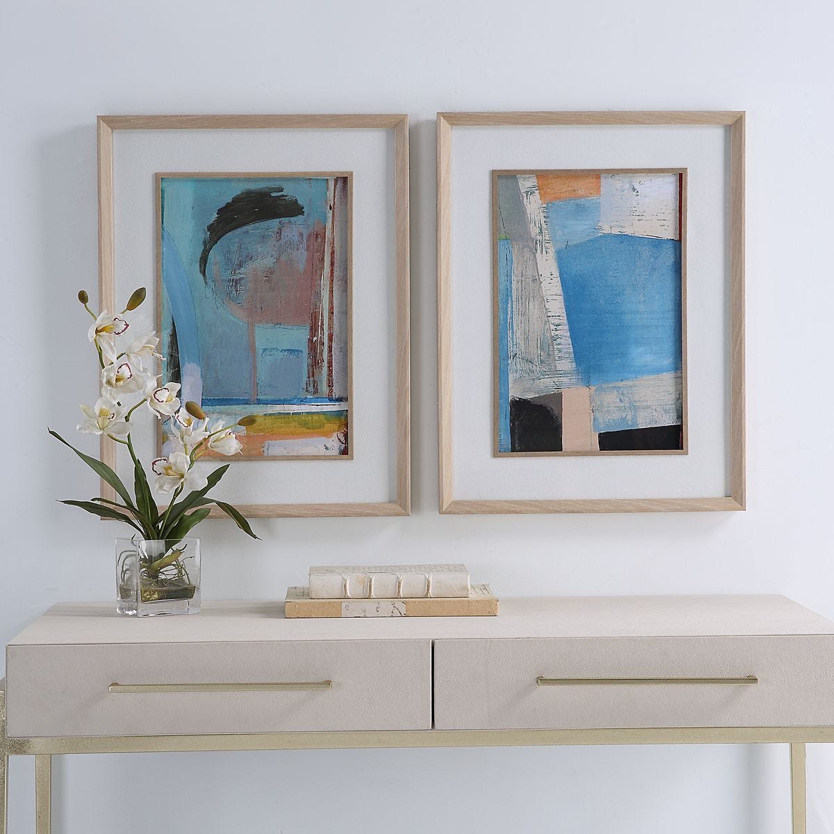 Brilliant Clouds Framed Prints, S/2 - timeless artwork that brings character to any space | Image 1 | InSTYLE Home & Rugs