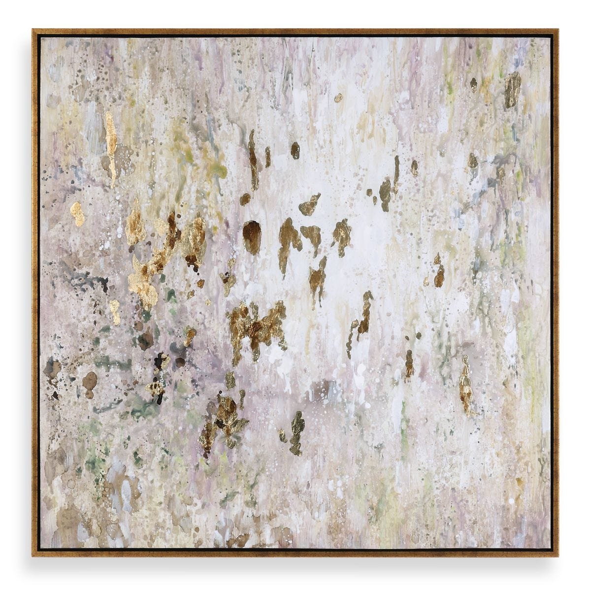 Golden Raindrops Hand Painted Canvas - eye-catching art pieces to enhance your home design | Image 1 | InSTYLE Home & Rugs