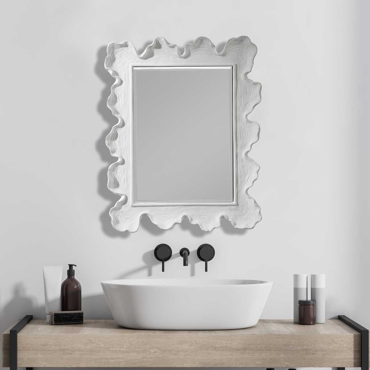 Sea Coral Mirror, White - available in various shapes, sizes, and frame styles | Image 8 | InSTYLE Home & Rugs